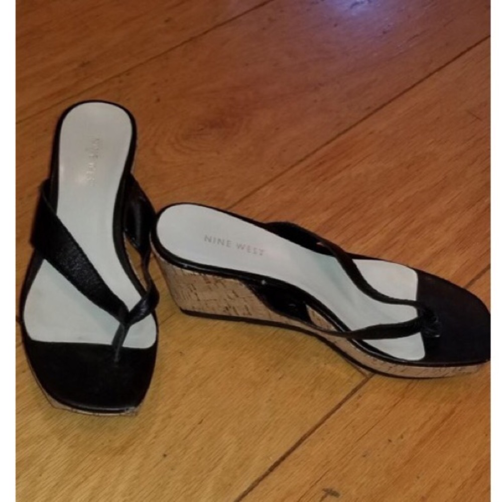 Nine West Black Wedges
